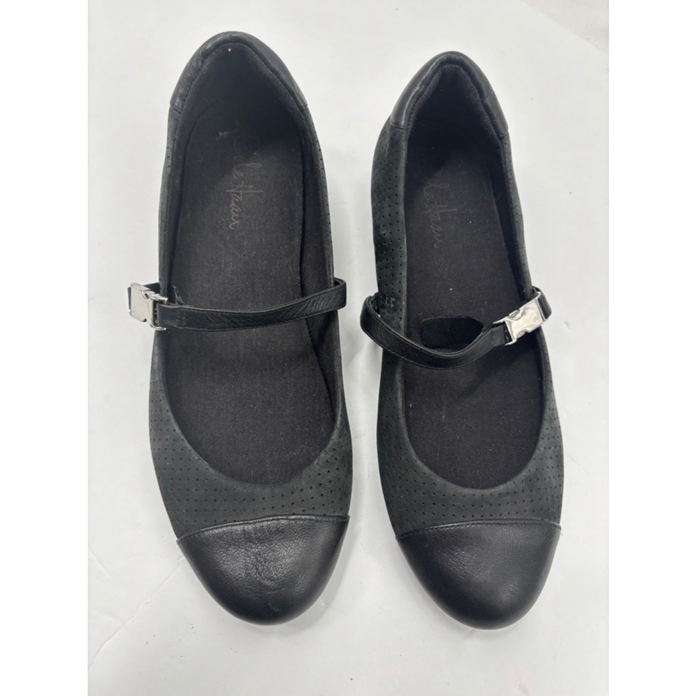 Women's Cole Nike air Haan buckle mary Jane Ballet Flats Black size 8